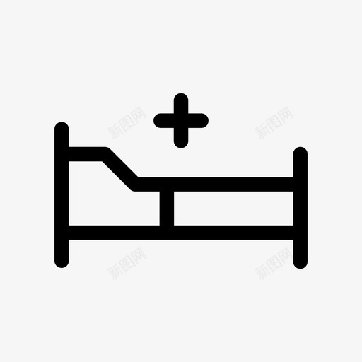 床诊所医疗保健图标svg_新图网 https://ixintu.com 医疗保健 医院 床 房间 诊所