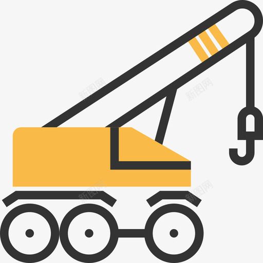 卡车建筑车辆黄色阴影图标svg_新图网 https://ixintu.com 卡车 建筑车辆 黄色阴影
