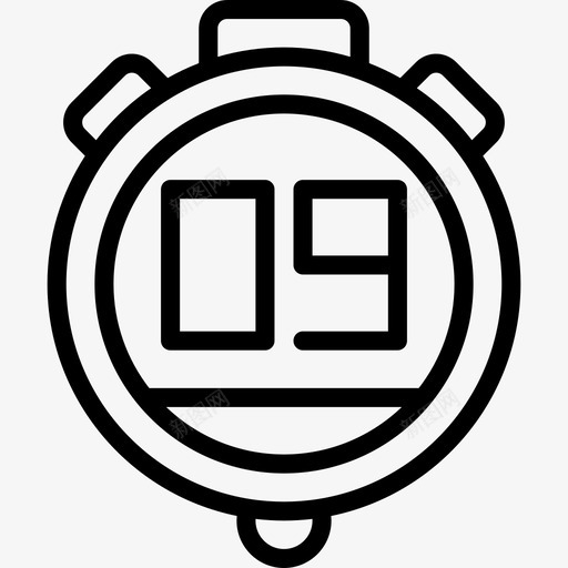 秒表运动型49直线型图标svg_新图网 https://ixintu.com 直线型 秒表 运动型49