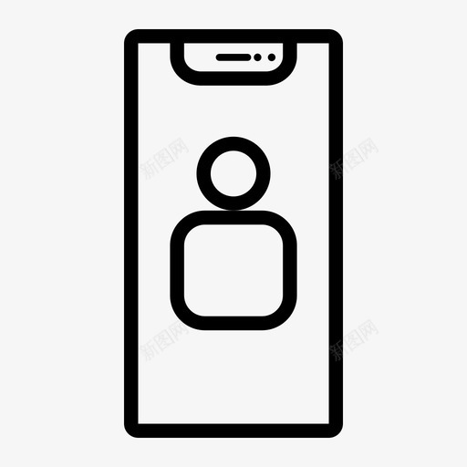 智能手机手机用户图标svg_新图网 https://ixintu.com 手机 智能手机 用户