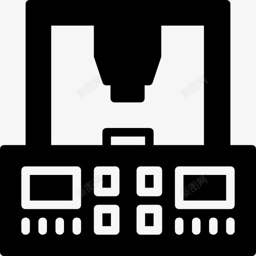 机械压力机工业7填充图标svg_新图网 https://ixintu.com 填充 工业7 机械压力机