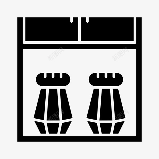 盐和胡椒烹饪厨房图标svg_新图网 https://ixintu.com 厨房 厨房用品 烹饪 盐和胡椒 调味料