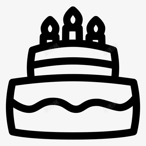 生日蛋糕假日派图标svg_新图网 https://ixintu.com 假日 派 生日蛋糕