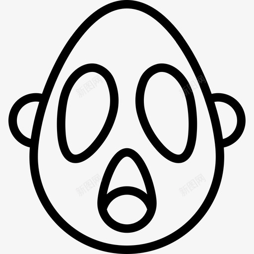 尖叫表情3线性图标svg_新图网 https://ixintu.com 尖叫 表情3线性