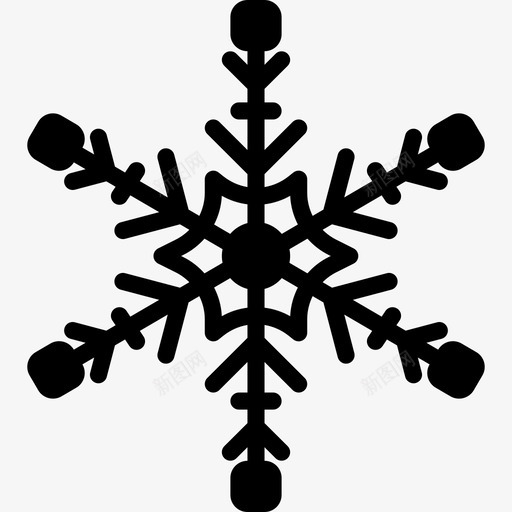 雪花冬天3填充图标svg_新图网 https://ixintu.com 冬天3 填充 雪花