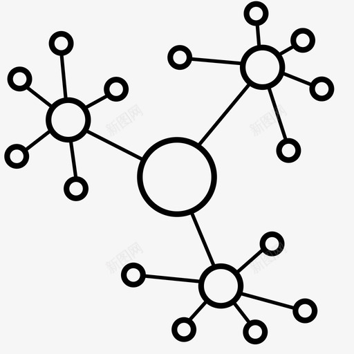 因特网网络通信连接图标svg_新图网 https://ixintu.com 因特网网络 社交 连接 通信