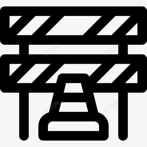 屏障城市元素11线性图标svg_新图网 https://ixintu.com 城市元素11 屏障 线性