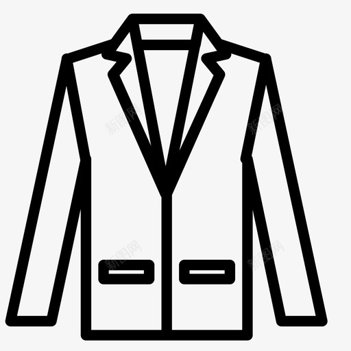 小西装布料时装图标svg_新图网 https://ixintu.com 制服 小西装 布料 时装 裁缝轮廓 西装