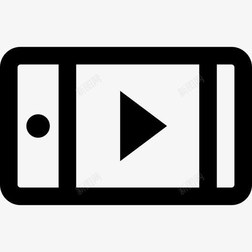 视频播放器数字营销8线性图标svg_新图网 https://ixintu.com 数字营销8 线性 视频播放器