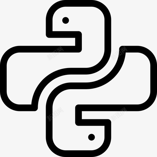 蛇类发育18线状图标svg_新图网 https://ixintu.com 发育18 线状 蛇类