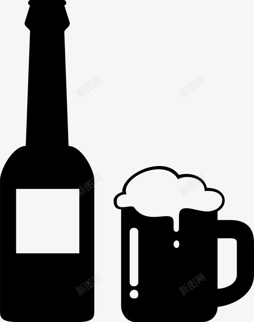 新年啤酒庆祝图标svg_新图网 https://ixintu.com 啤酒 庆祝 新年 聚会 饮料