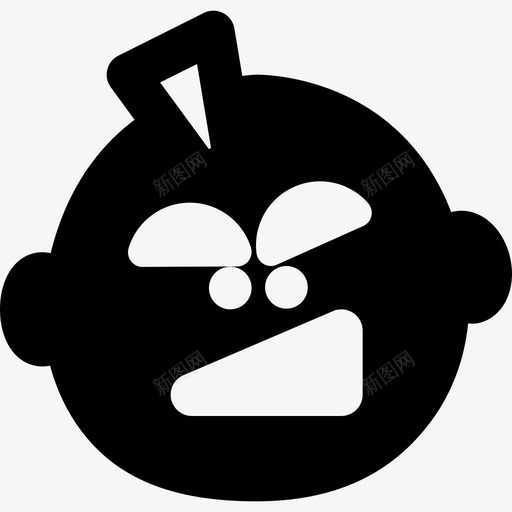 朋克表情符号集合3纯色图标svg_新图网 https://ixintu.com 朋克 纯色 表情符号集合3