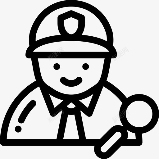 警探第三警察局直系人图标svg_新图网 https://ixintu.com 直系人 第三警察局 警探