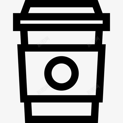 咖啡杯时髦风格6直线型图标svg_新图网 https://ixintu.com 咖啡杯 时髦风格6 直线型