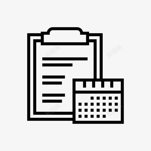 剪贴板日历检查列表图标svg_新图网 https://ixintu.com 事件 剪贴板 大纲集合 文档 日历 检查列表