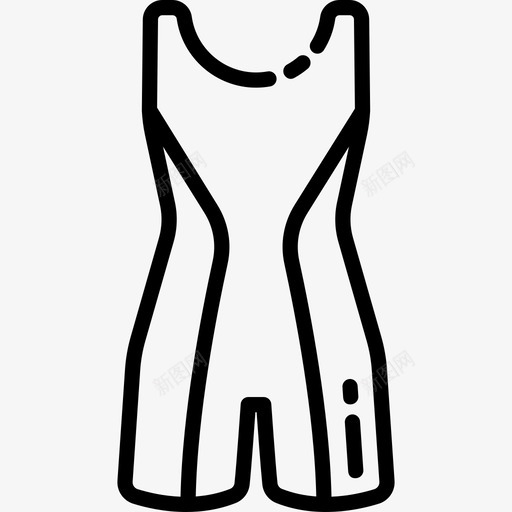 潜水衣夏季运动4线性图标svg_新图网 https://ixintu.com 夏季运动4 潜水衣 线性