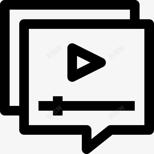 视频播放器在线营销5线性图标svg_新图网 https://ixintu.com 在线营销5 线性 视频播放器