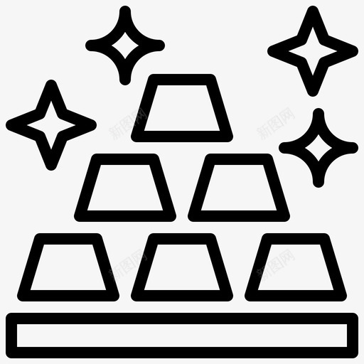 黄金银行商业图标svg_新图网 https://ixintu.com 商业 金条 金融 银行 银行和金融 铸锭 黄金