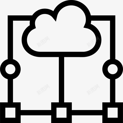 云计算搜索引擎优化营销9线性图标svg_新图网 https://ixintu.com 云计算 搜索引擎优化营销9 线性