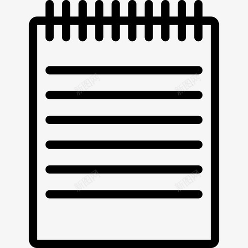 记事本信纸12线性图标svg_新图网 https://ixintu.com 信纸12 线性 记事本
