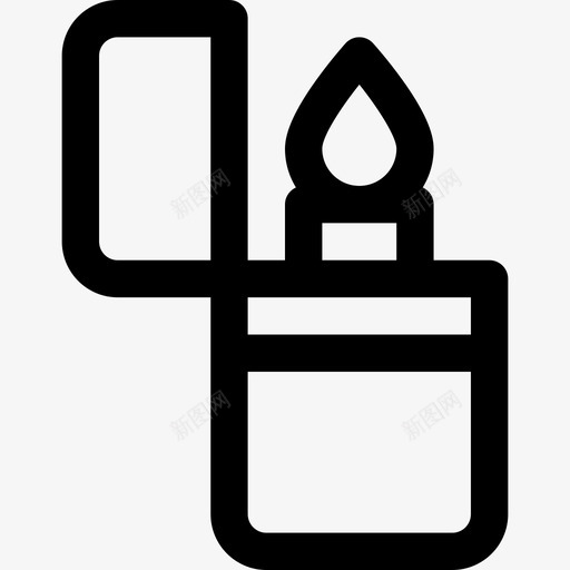 打火机森林7直线型图标svg_新图网 https://ixintu.com 打火机 森林7 直线型