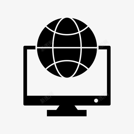 全球数据地球图标svg_新图网 https://ixintu.com 世界 互联网 全球 地球 数据 数据共享 液晶显示器