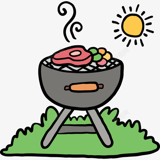 烧烤夏季3彩色图标svg_新图网 https://ixintu.com 夏季3 彩色 烧烤
