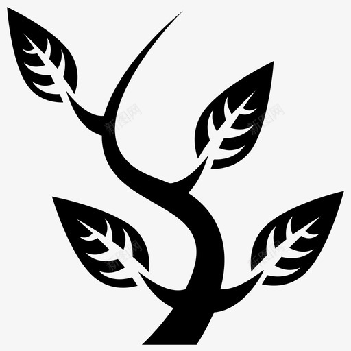 金钱植物园艺种植植物图标svg_新图网 https://ixintu.com 园艺 树苗 种植园 种植植物 自然和野餐字形图标 藤蔓 金钱植物