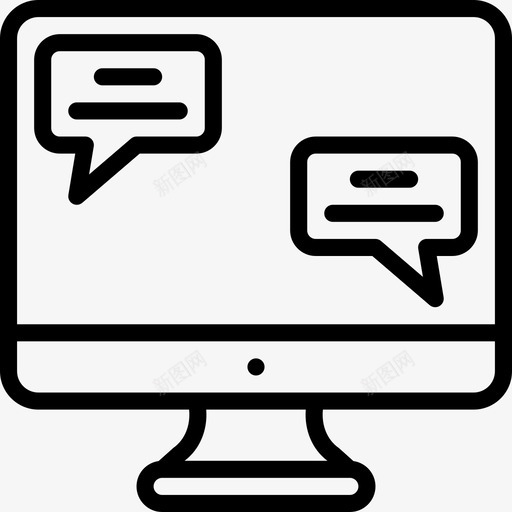 聊天对话3直系图标svg_新图网 https://ixintu.com 对话3 直系 聊天