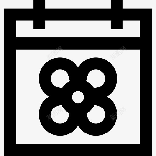 日历春季5线性图标svg_新图网 https://ixintu.com 日历 春季5 线性
