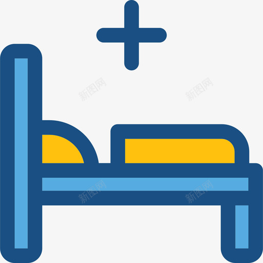 医院病床医疗卫生双色图标svg_新图网 https://ixintu.com 医疗卫生 医院病床 双色