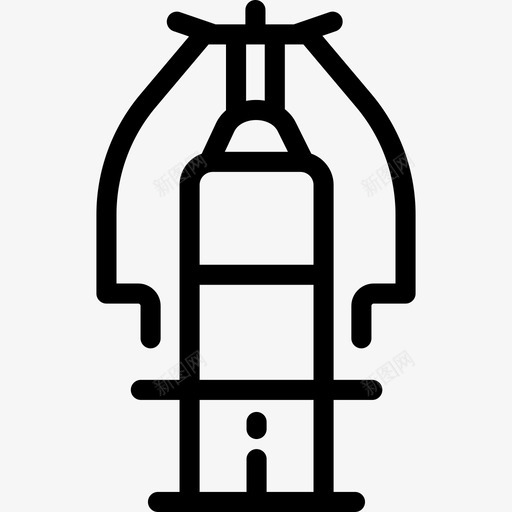 胸部器械健身器材2线性图标svg_新图网 https://ixintu.com 健身器材2 线性 胸部器械