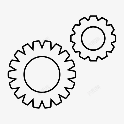 齿轮滚柱旋转图标svg_新图网 https://ixintu.com 旋转 滚柱 设置 齿轮