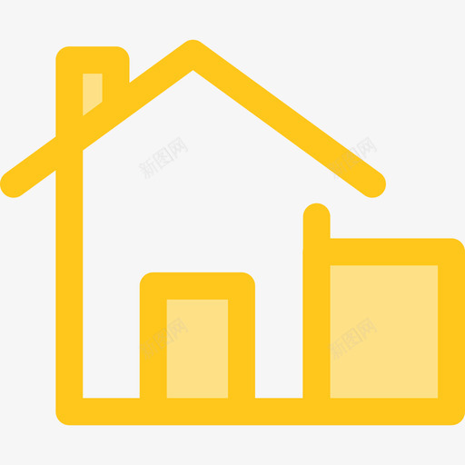 教堂城市10黄色图标svg_新图网 https://ixintu.com 城市10 教堂 黄色