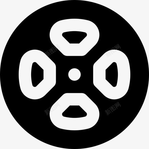 合金车轮汽车零件实心图标svg_新图网 https://ixintu.com 合金车轮 汽车零件实心
