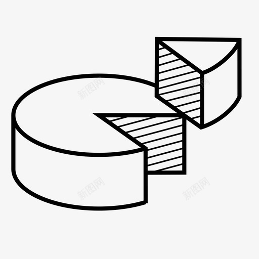 饼图数字比例圆形统计图图标svg_新图网 https://ixintu.com 分片 圆形统计图 数字比例 饼图