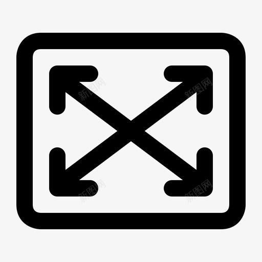屏幕扩展应用程序全屏图标svg_新图网 https://ixintu.com 全屏 响应 屏幕扩展 应用程序 查看