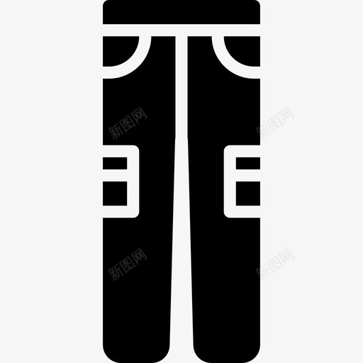 牛仔裤男装2填充图标svg_新图网 https://ixintu.com 填充 牛仔裤 男装2