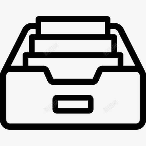 收件箱杂项元素线性图标svg_新图网 https://ixintu.com 收件箱 杂项元素 线性