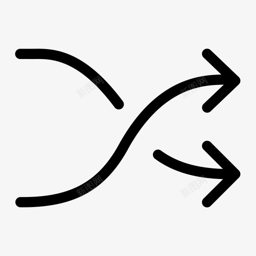 洗牌箭易货图标svg_新图网 https://ixintu.com 交叉 交换 易货 洗牌 箭