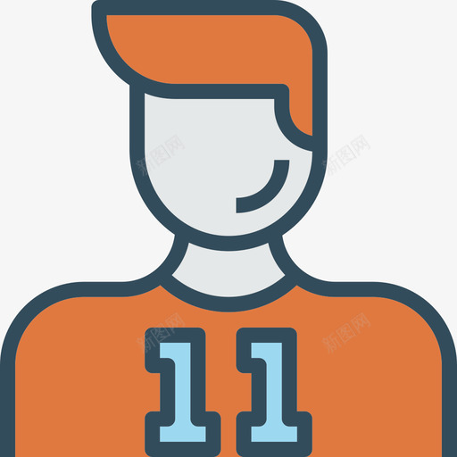 足球运动员足球3线颜色图标svg_新图网 https://ixintu.com 线颜色 足球3 足球运动员