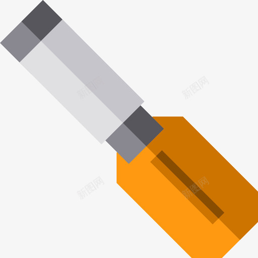 凿子diy工具3扁平图标svg_新图网 https://ixintu.com diy工具3 凿子 扁平