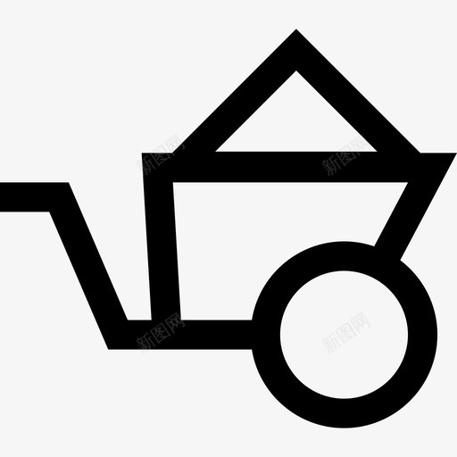 手推车diy工具4线性图标svg_新图网 https://ixintu.com diy工具4 手推车 线性