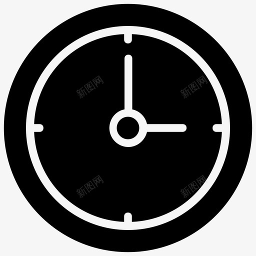 时钟计时器挂钟图标svg_新图网 https://ixintu.com 大学字形图标 手表 挂钟 时钟 计时器