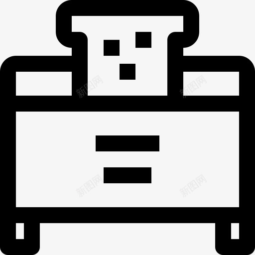 烤面包机家具和家用2线性图标svg_新图网 https://ixintu.com 家具和家用2 烤面包机 线性