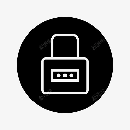 保护锁定登录图标svg_新图网 https://ixintu.com 保护 大数据黑填充 安全 密码 登录 锁定