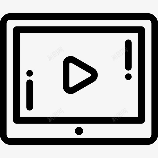 多媒体播放器电影5线性图标svg_新图网 https://ixintu.com 多媒体播放器 电影5 线性