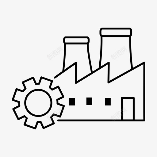 生产管理工厂工厂管理图标svg_新图网 https://ixintu.com 工厂 工厂管理 生产力 生产管理