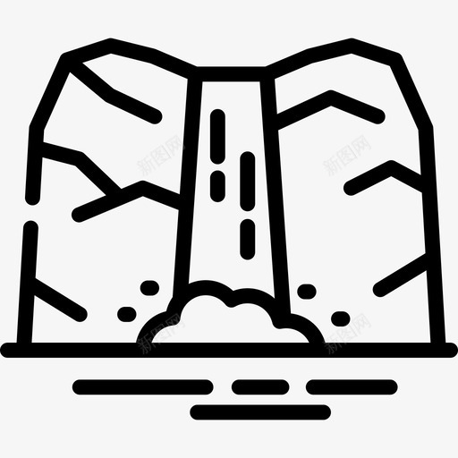 瀑布动物园3直线图标svg_新图网 https://ixintu.com 动物园3 瀑布 直线