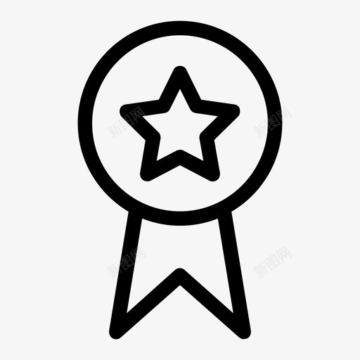 勋章独立图标svg_新图网 https://ixintu.com 勋章 独立
